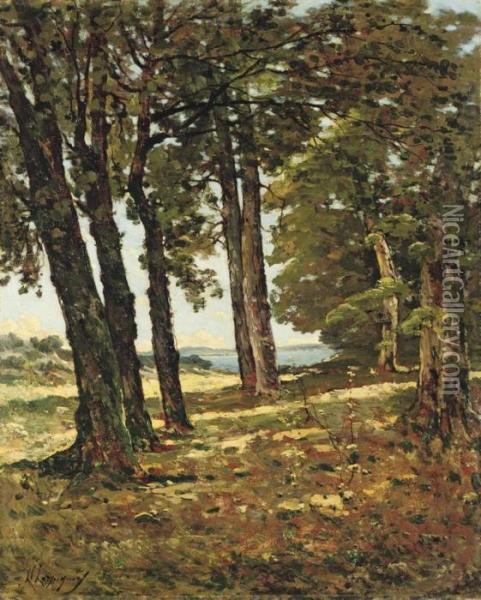 Forest Landscape Oil Painting - Henri-Joseph Harpignies