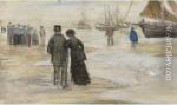 The Beach At Scheveningen Oil Painting - Vincent Van Gogh