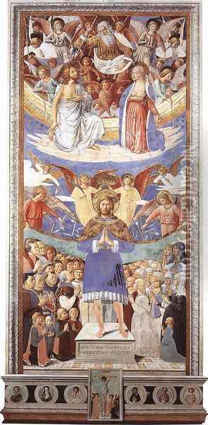St Sebastian Intercessor 1464-65 Oil Painting - Benozzo di Lese di Sandro Gozzoli
