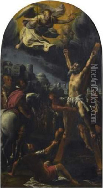 Le Martyre De Saint Andre Oil Painting - Carlo Bononi