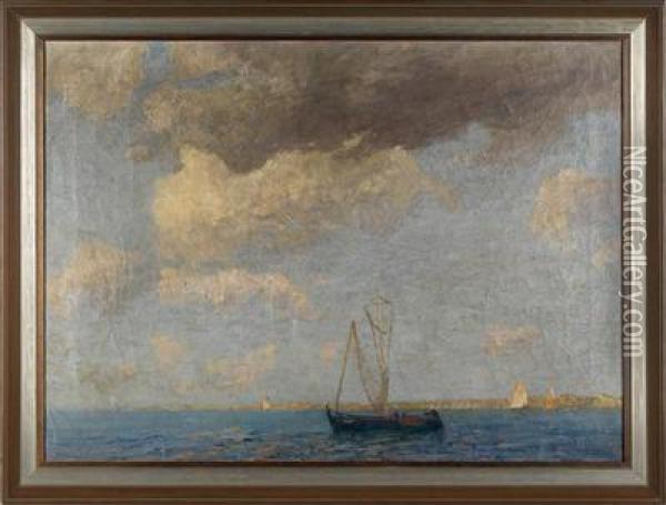 Fischerboote Vorkuste Oil Painting - Alfred Zoff