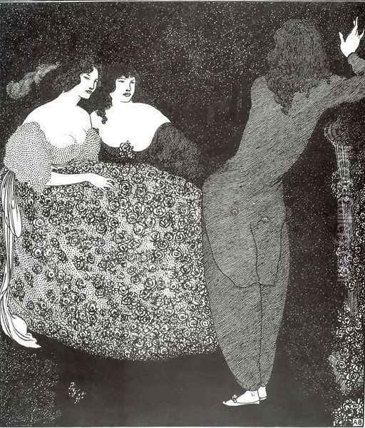 A Repetition of 'Tristan und Isolde' Oil Painting - Aubrey Vincent Beardsley