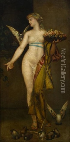 Grecian Flower Girl Oil Painting - Astley David Middleton Cooper