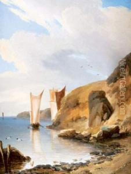 Voiles Cote Amalfitaine Oil Painting - Louis Auguste Lapito