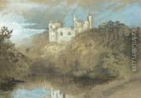 Doone Castle Oil Painting - Henry Bright