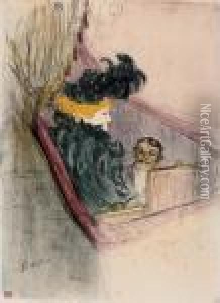 Idylle Princiere Oil Painting - Henri De Toulouse-Lautrec