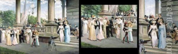 The Concert, Saratoga Springs N.y. (1890) Oil Painting - Franz Dvorak