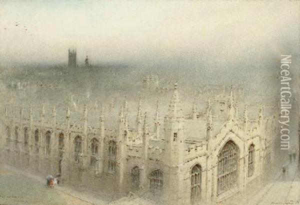 The Rain From Heaven, All Souls, Oxford Oil Painting - Albert Goodwin
