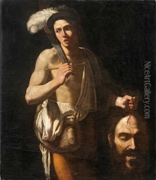 David Mit Dem Haupt Goliaths Oil Painting -  Caravaggio