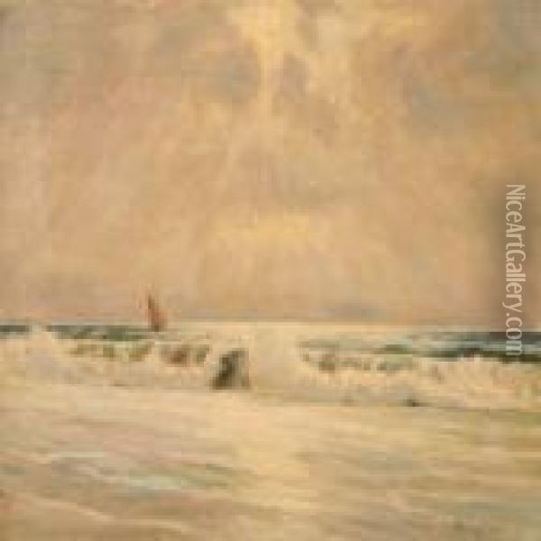 Breakers Oil Painting - Poul Friis Nybo