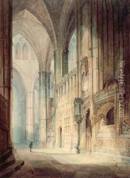 St. Erasmus in Bishop Islips Chapel, Westminster Abbey, 1796 Oil Painting - Joseph Mallord William Turner