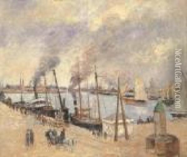 Le Port Du Havre Oil Painting - Camille Pissarro