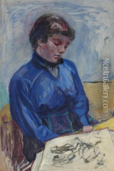 Le Corsage Bleu Oil Painting - Pierre Bonnard