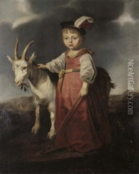 Portrat Eines Kleinen Madchens Als Hirtin Oil Painting - Claes Cornelisz Moeyaert
