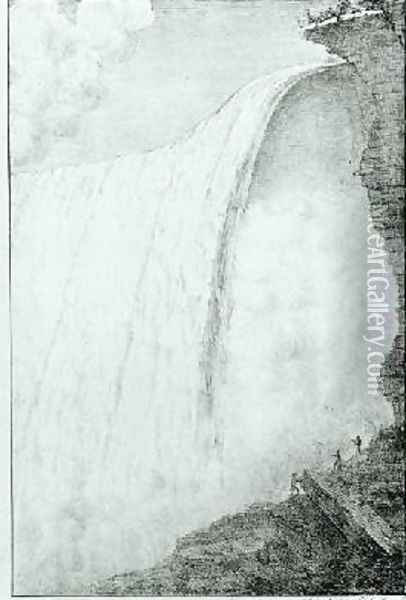 Niagara Falls from Recueil des cartes et des vues du voyage en Amerique en Italie en Sicile et en Egypt by de Montule 1821 Oil Painting - Edouard de Montule