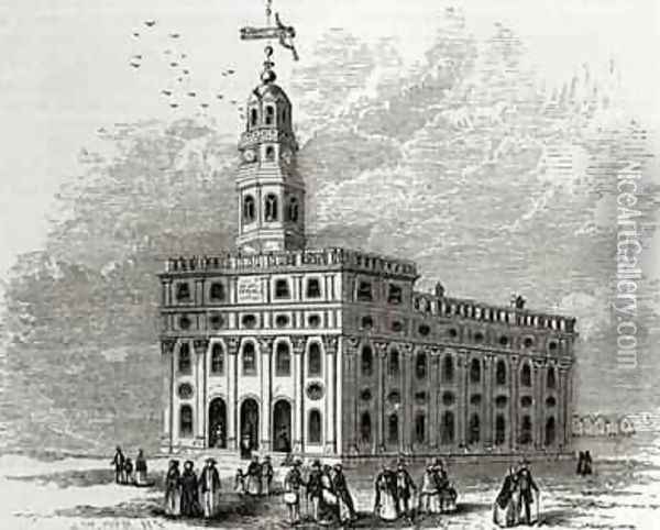 Mormon Temple at Salt Lake, 1854 Oil Painting - John William Orr