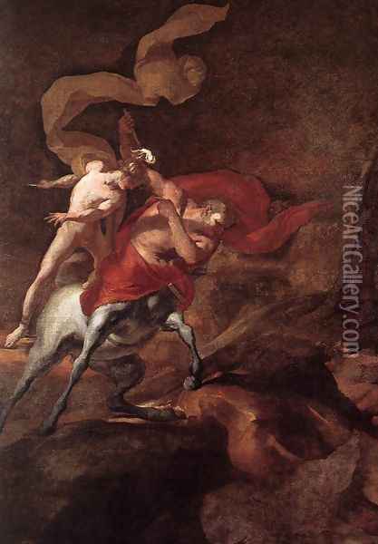 The Education of Achilles by Chiron c. 1690 Oil Painting - Pierre Puget