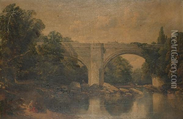 Lonsdale Bridge Oil Painting - Joseph Clayton Bentley