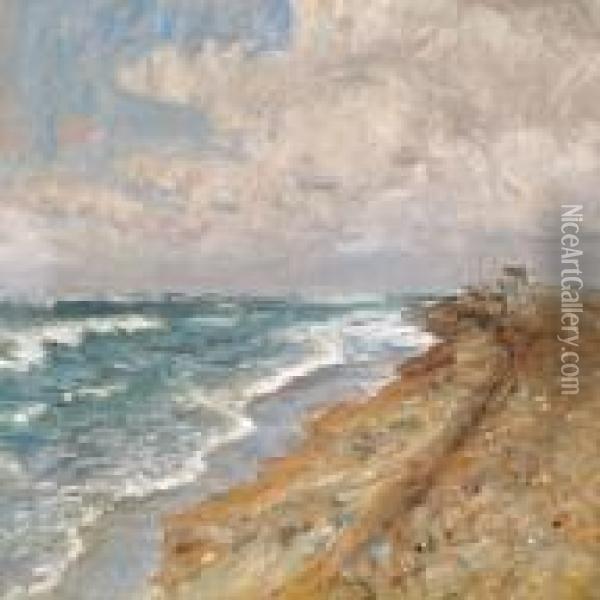 Coastal Scene Oil Painting - Viggo Johansen