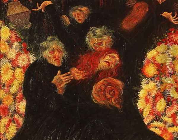 Mourning 1910 Oil Painting - Umberto Boccioni