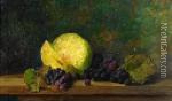 Stilleben Med Melon Och Vindruvor Oil Painting - Max Theodor Streckenbach