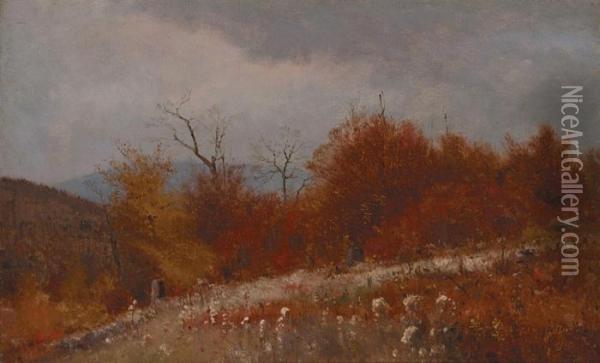 Mountain Pasture, Autumn Oil Painting - Jervis McEntee