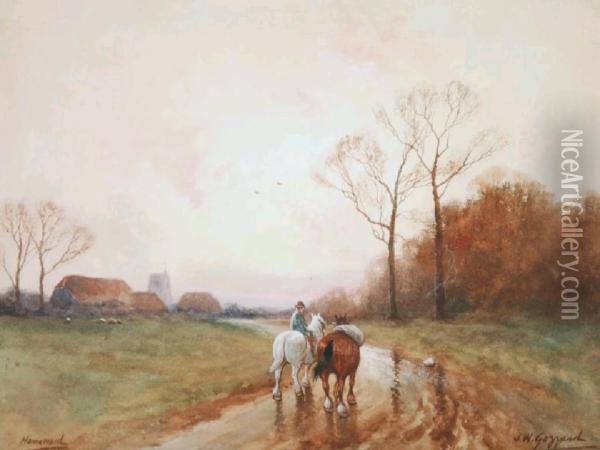 'homeward' Oil Painting - James Walter Gozzard