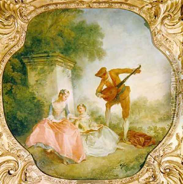 The Music Lesson Oil Painting - Nicolas Lancret