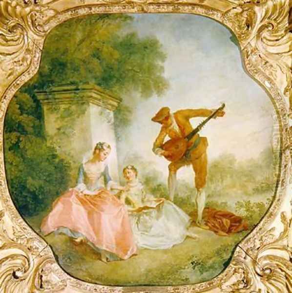 The Music Lesson oil painting reproduction by Nicolas Lancret