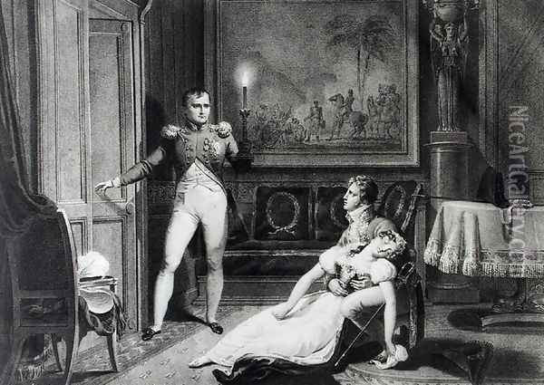 The Divorce of Napoleon I (1769-1821) and Josephine Tascher de la Pagerie (1763-1814) 30th November 1809 Oil Painting - Charles Abraham Chasselat