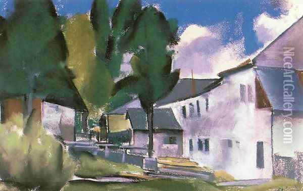 Millrace 1933 Oil Painting - David Jandi