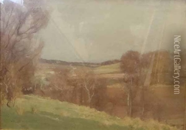 Beith/dalry Landscape Oil Painting - George Houston