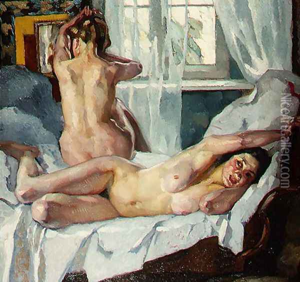 Morning Oil Painting - Leo Putz