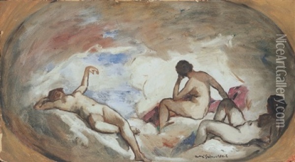 Nudes Oil Painting - Bela Ivanyi Gruenwald