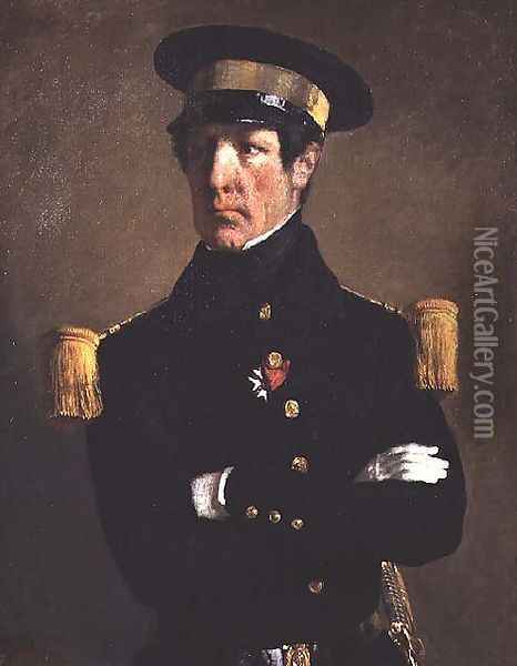 Portrait of a Naval Officer, 1845 Oil Painting - Jean-Francois Millet