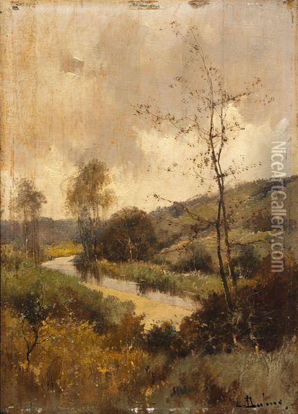 Le Ruisseau Bord De Riviere Oil Painting - Louis Dupuy