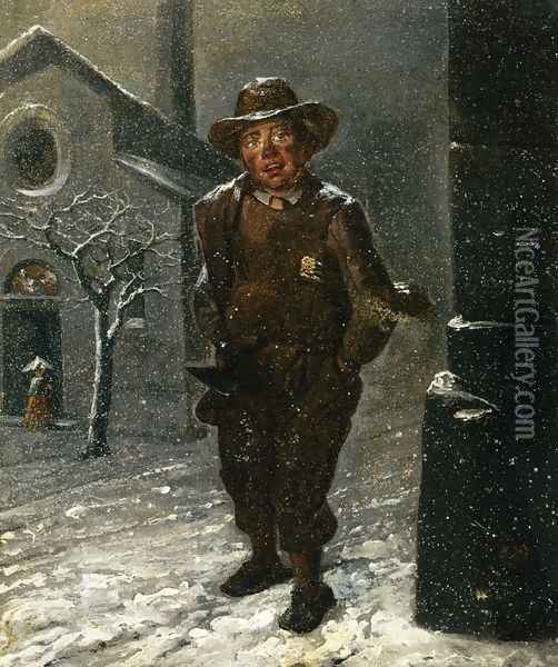 The Chimney Sweep Oil Painting - Angelo Inganni