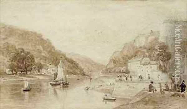 Hotwells near Bristol Oil Painting - William Henry Bartlett