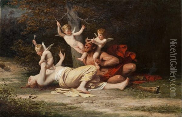 Bacchanal Oil Painting - Adolphe Yvon