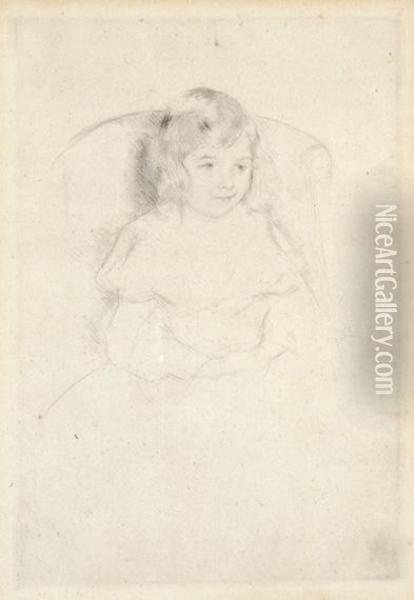 Sara Smiling (breeskin 195) Oil Painting - Mary Cassatt