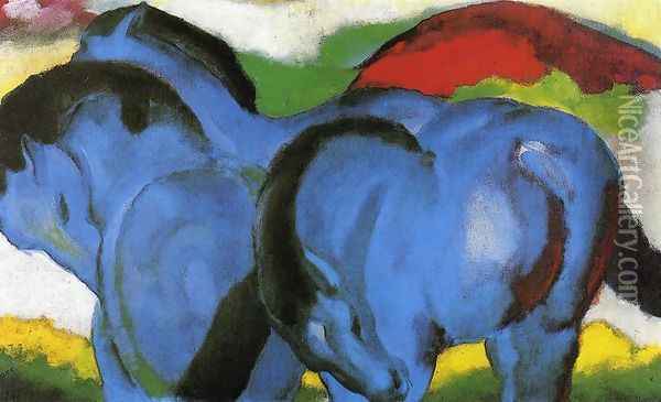 The Little Blue Horses Oil Painting - Franz Marc