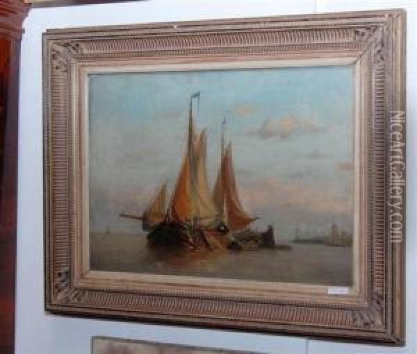 Schiffe Auf See. Oil Painting - Petrus van der Velden