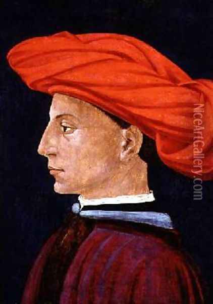 A Young Man in a Scarlet Turban 1425-27 Oil Painting - Tomasso Masaccio