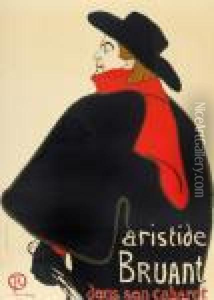 Aristide Bruant Oil Painting - Henri De Toulouse-Lautrec
