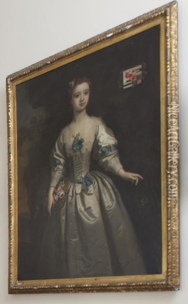 Portrait Of Elizabeth Drake Of Amersham Oil Painting - Charles Jervas