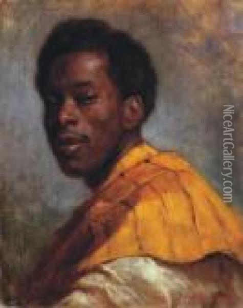 Moorish Boy Oil Painting - Gyula Benczur