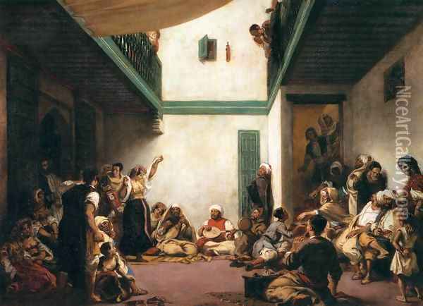 Jewish Wedding in Morocco 2 Oil Painting - Eugene Delacroix
