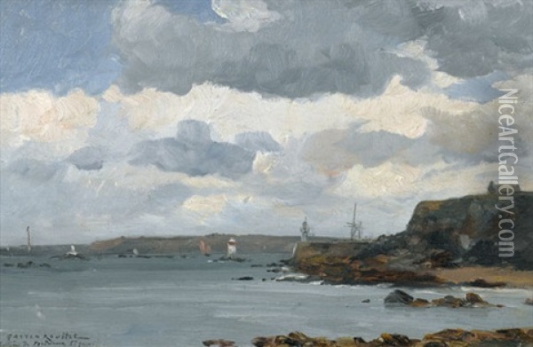 Entree De Saint-quay-portrieux Oil Painting - Gaston Marie Anatole Roullet