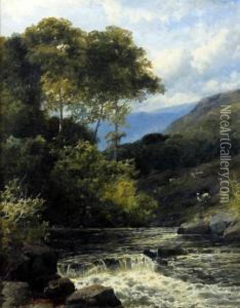 On The Dee - North Wales Oil Painting - John Brandon Smith