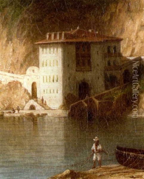 Die Bucht Von Villa Franca Bei Nizza Oil Painting - Carl Morgenstern